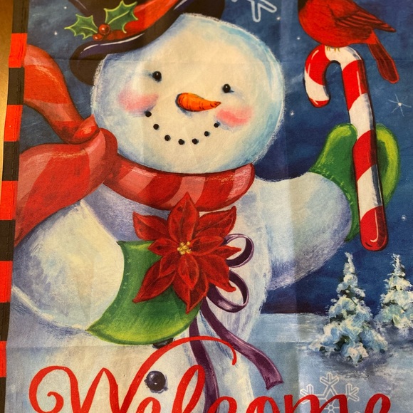 Christmas Snowman Flag - Picture 11 of 11